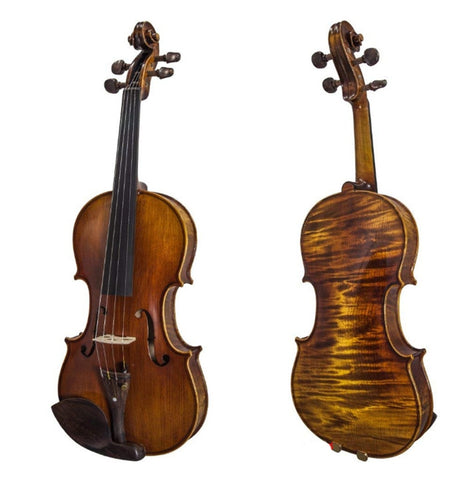 High-end Hand carved violin 4/4 3/4 solid wood violin Brown light Violino