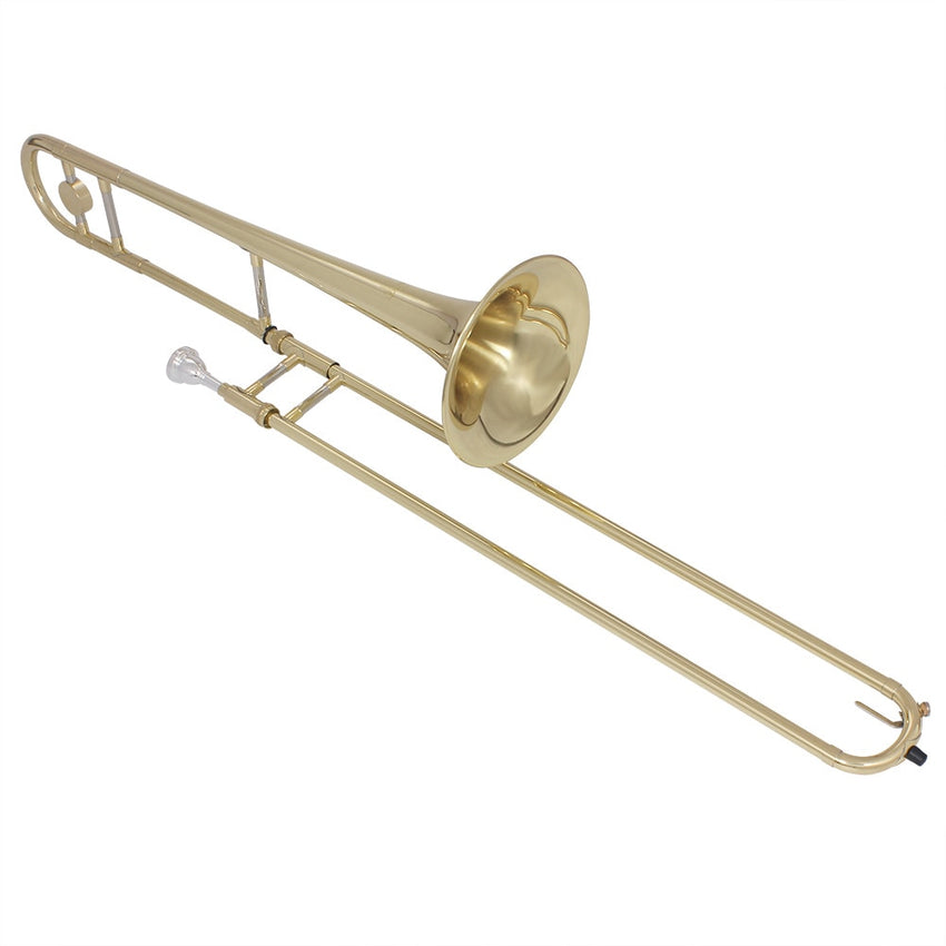 New SLADE Alto Trombone Gold Lacquer Bb Tone B Flat Wind Instrument