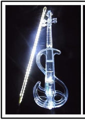 High Quality With LED Colorful Violin Plastic Classic Crystal Electric Violin