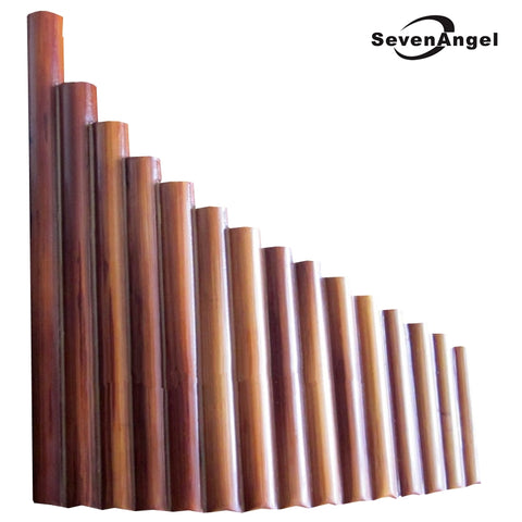 Pan Flute 15 Pipes Natural Bamboo Wind Instrument