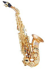 Bb Soprano sax Yellow Brass saxophones with Foambody case