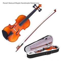 Matte Solid Wood Violin 1/8 Size Gloss Natural Acoustic Violin nt