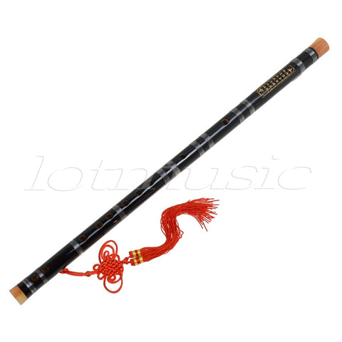 Kmise Black Paint Traditional Chinese Bamboo Flute