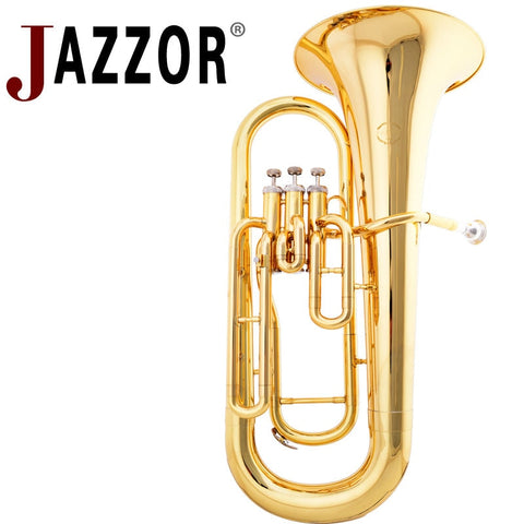 JAZZOR JZEU-300 Professional Euphonium B Flat Gold Lacquer Brass wind instrument