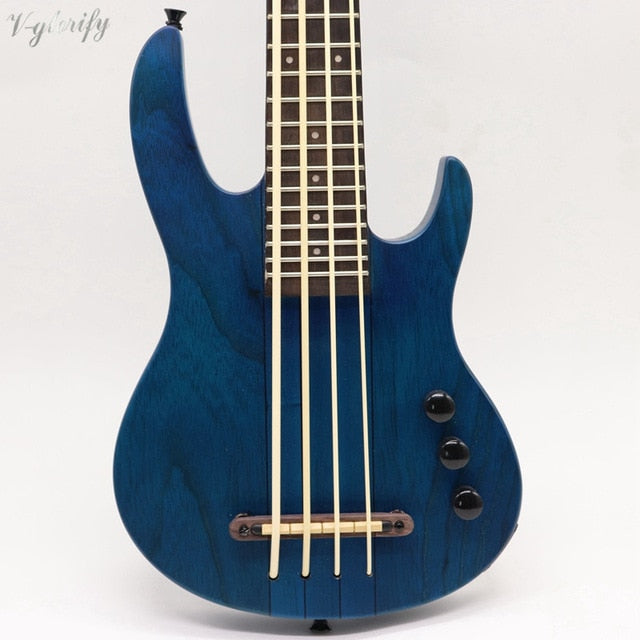 good quality all solid wood Electric Ukulele Bass